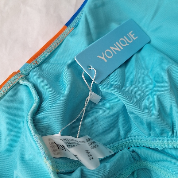 Yonique NWT One Piece Plus Size Swimsuits Tummy Control Ruched Floral Sz 22W - Picture 8 of 10